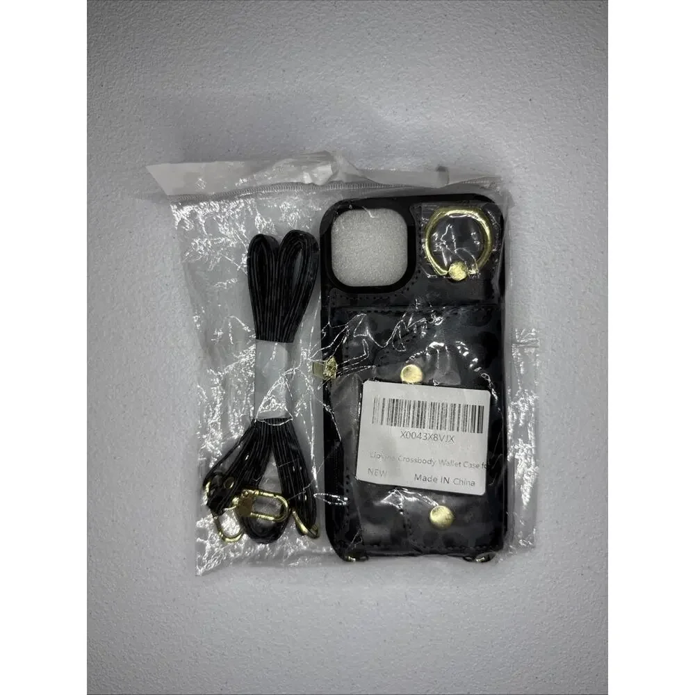 Lipvina Case for iPhone 13 with Card Holder, Crossbody Strap, Zipper Pocket